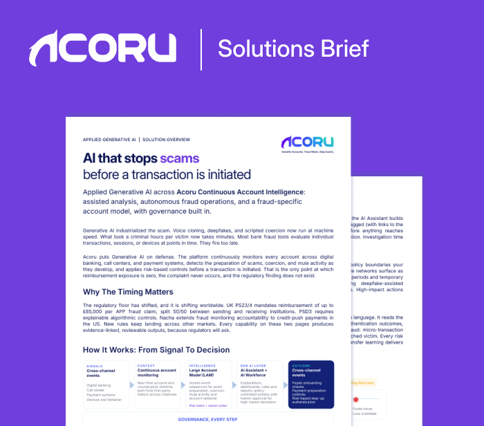 Acoru's AI solutions brief
